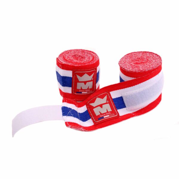 Bande de boxe aux couleurs de la Thaïlande Montana 2,5 m en coton, parfait pour le Muay Thai