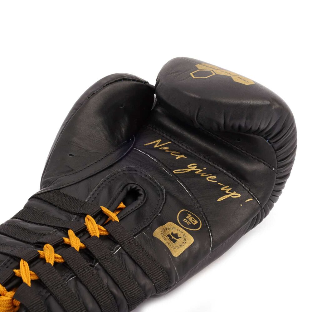 Gants de boxe noirs Montana PRO NewCode – intérieur en satin avec finition propre et mousse EVA uniforme.