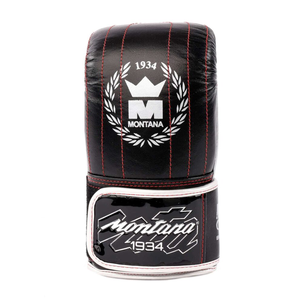Gants de sac MS POWER Identity noirs en cuir de chèvre, avec mousse absorbante haute densité, confort optimal et fermeture rapide.