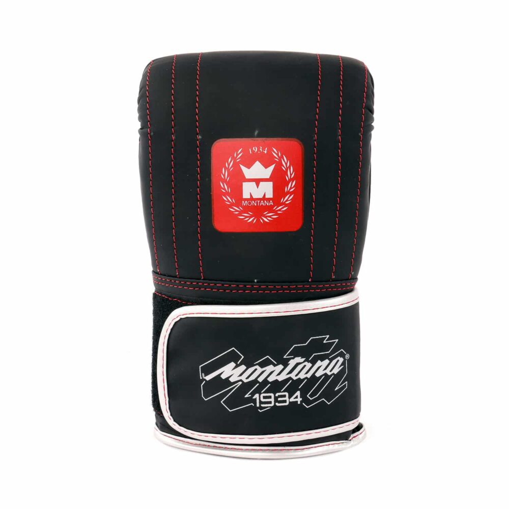 Gants de sac MS 2000 Identity noirs, en PolyComposite avec mousse haute densité et doublure satin soft, conçus pour les entraînements sur sac.