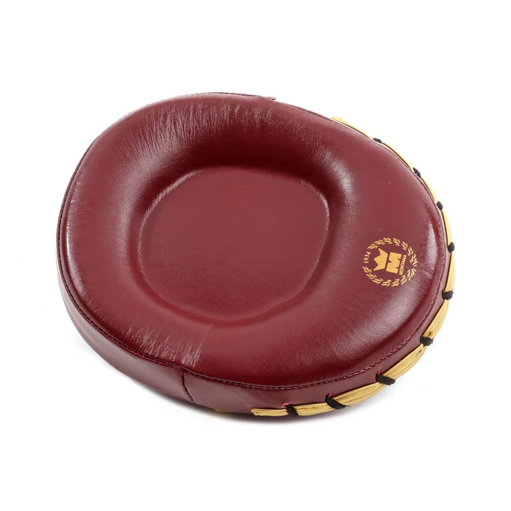 Mini pattes d’ours incurvées en cuir de buffle Montana RAZORPRO bordeaux, conçues pour une prise efficace et un travail intensif de précision.