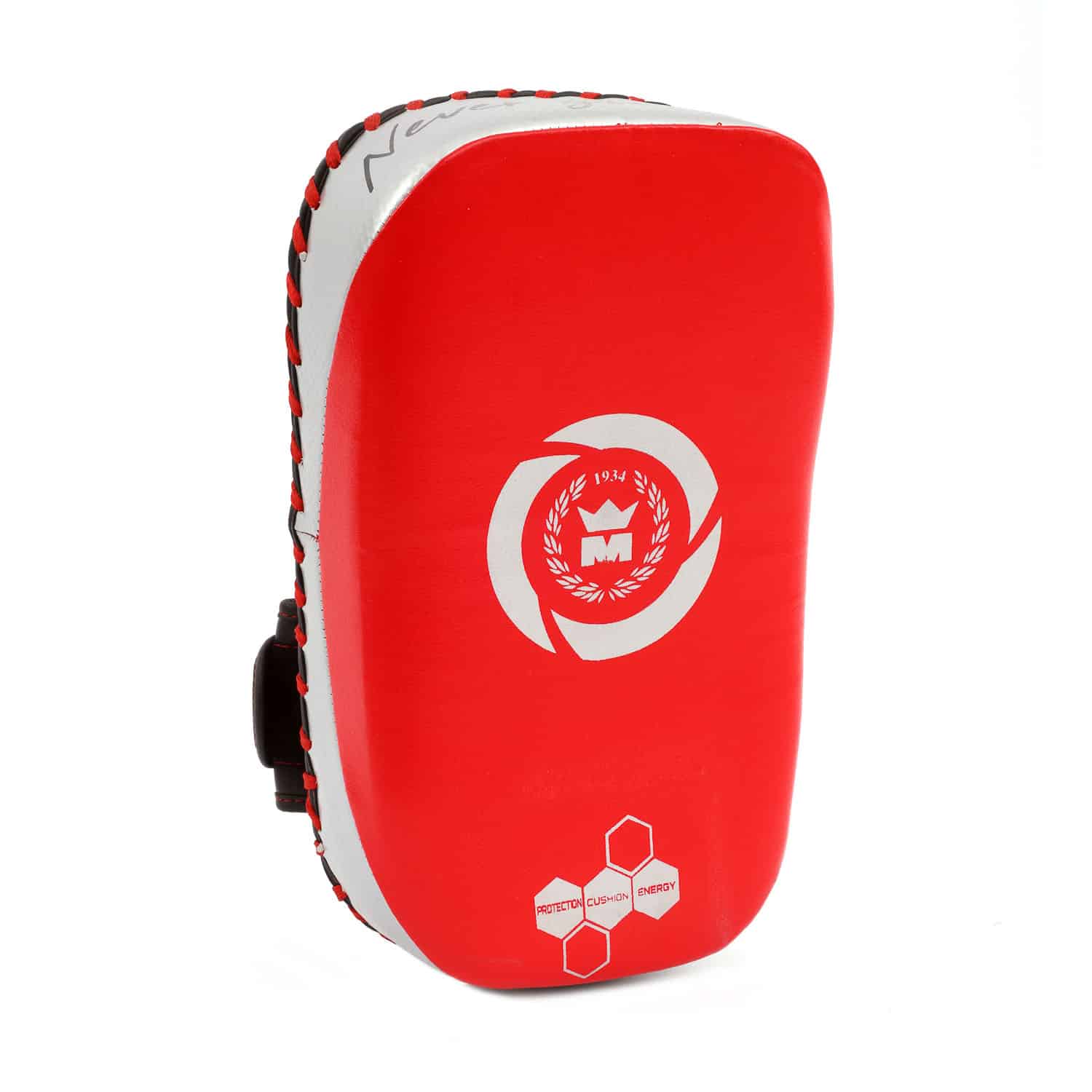 Pao mid-size rouge Montana ARMFORCE en cuir, conçu pour le confort du coach avec absorbeur avant-bras, prise ergonomique et insert confort amortissant.