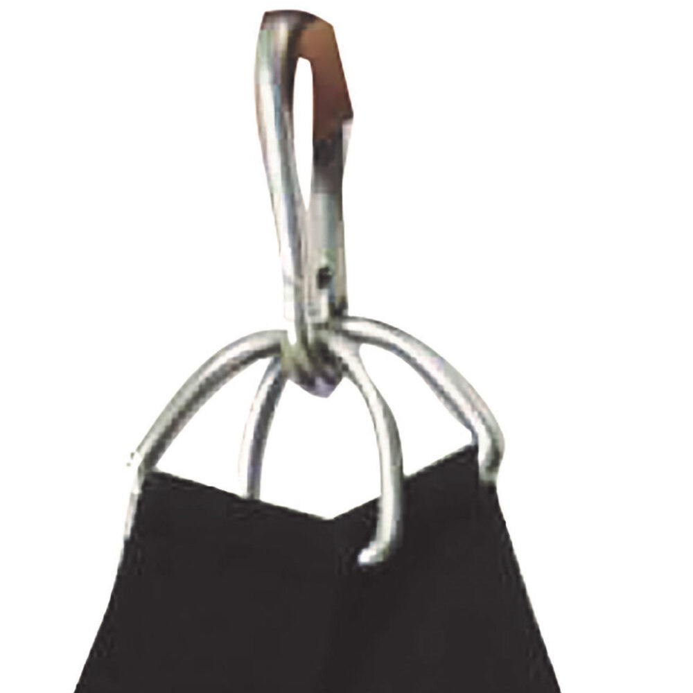 Sac de frappe loisir de 110 cm, toile nylon enduite noire, sangles solides rivetées, idéal pour une pratique occasionnelle.