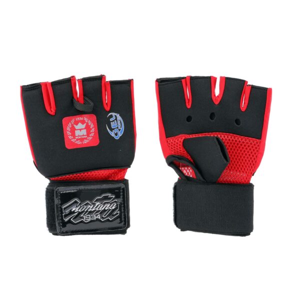 Sous-gants noirs GEL SHOCK avec technologie GEL PROTECT 8 mm d’épaisseur, en néoprène, et bande de serrage 250 cm pour protection optimale des métacarpes.